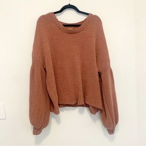 Orange/pink Color Large Sweater Very Soft Oversized Big Sleeves
